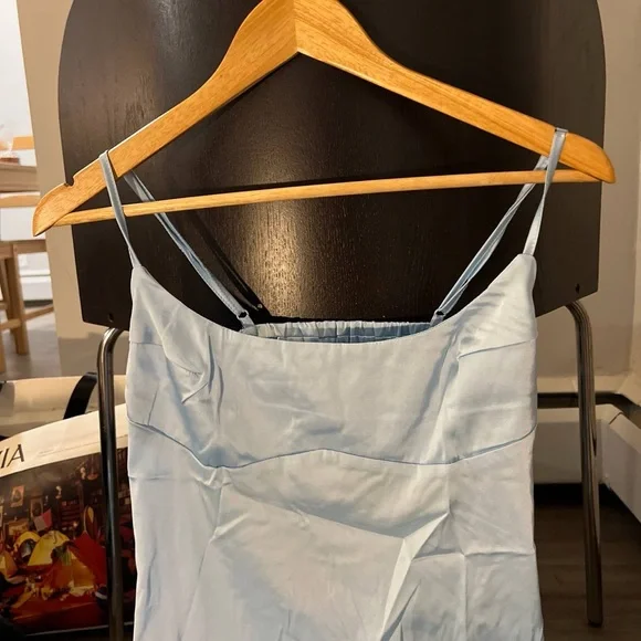 Elegant Blue Women's Dress - Picture 9 of 12